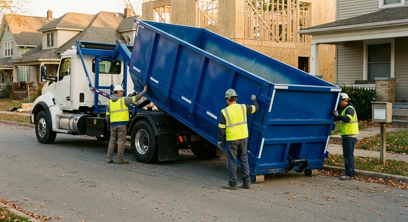 Construction dumpster delivery and waste management in Ceres